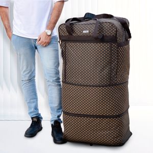 Expandable Foldable Lightweight Travel Duffel Mesh Wheel Bag | Rolling Storage Bag