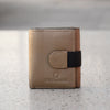 Men's Genuine Leather Wallet | 3 Fold Button Wallet WLT0001