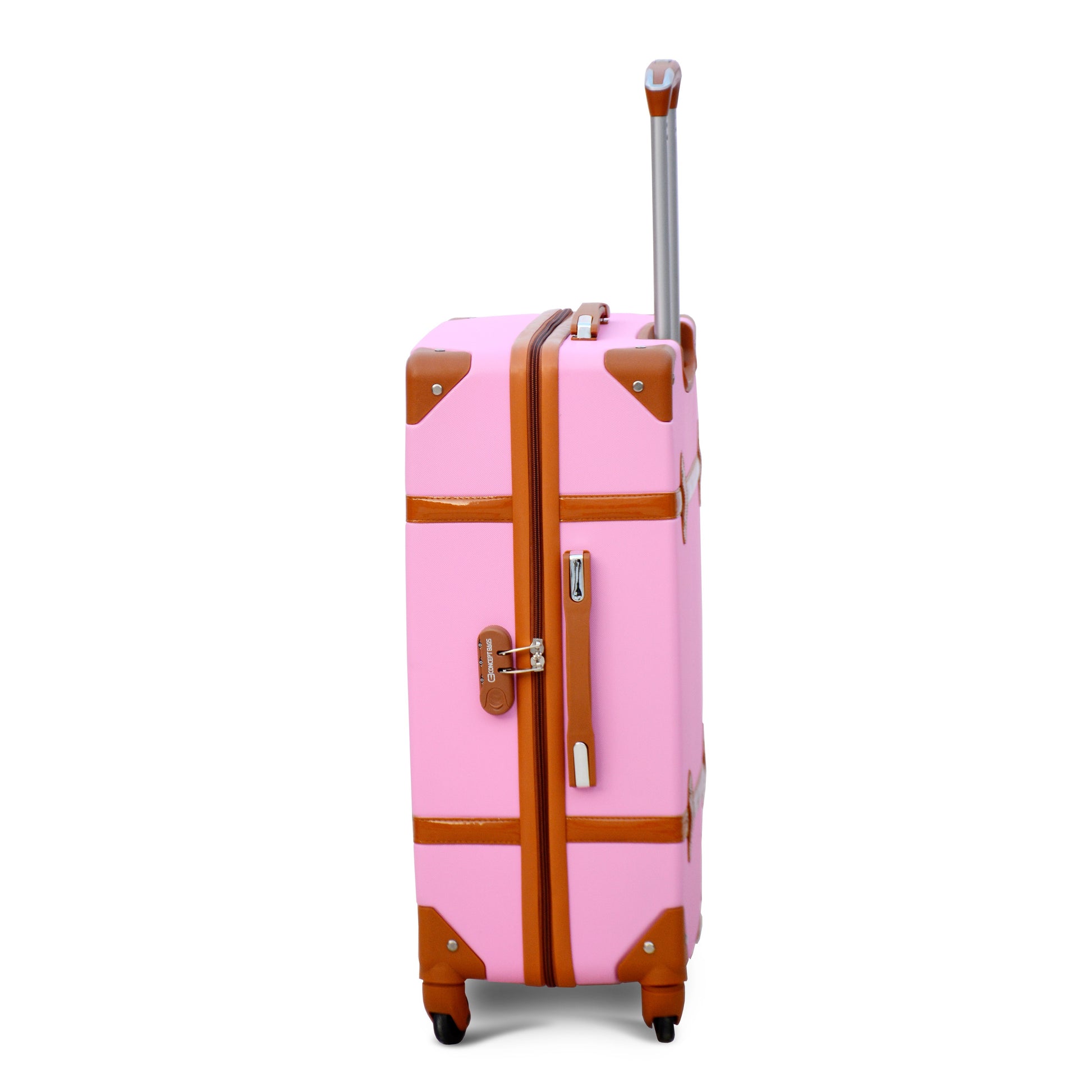 Corner guard lightweight full set low price pink colour luggage