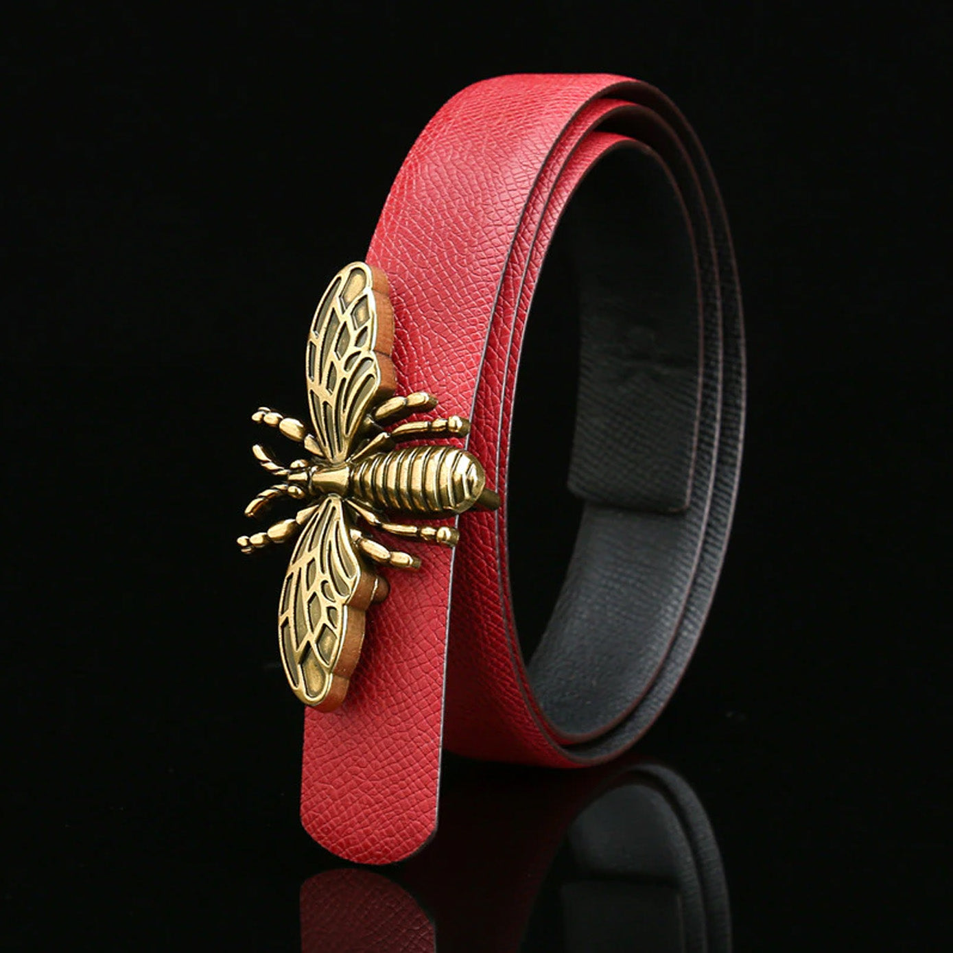 Women's Butterfly Leather Belt Buckle | Butterfly Design Buckle