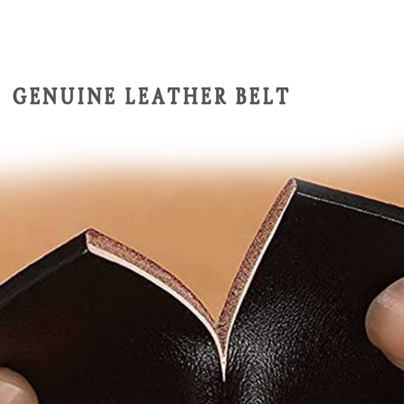 Men's Belt Cow Leather Causal Belt with Classic Buckle | Genuine Leather Belt