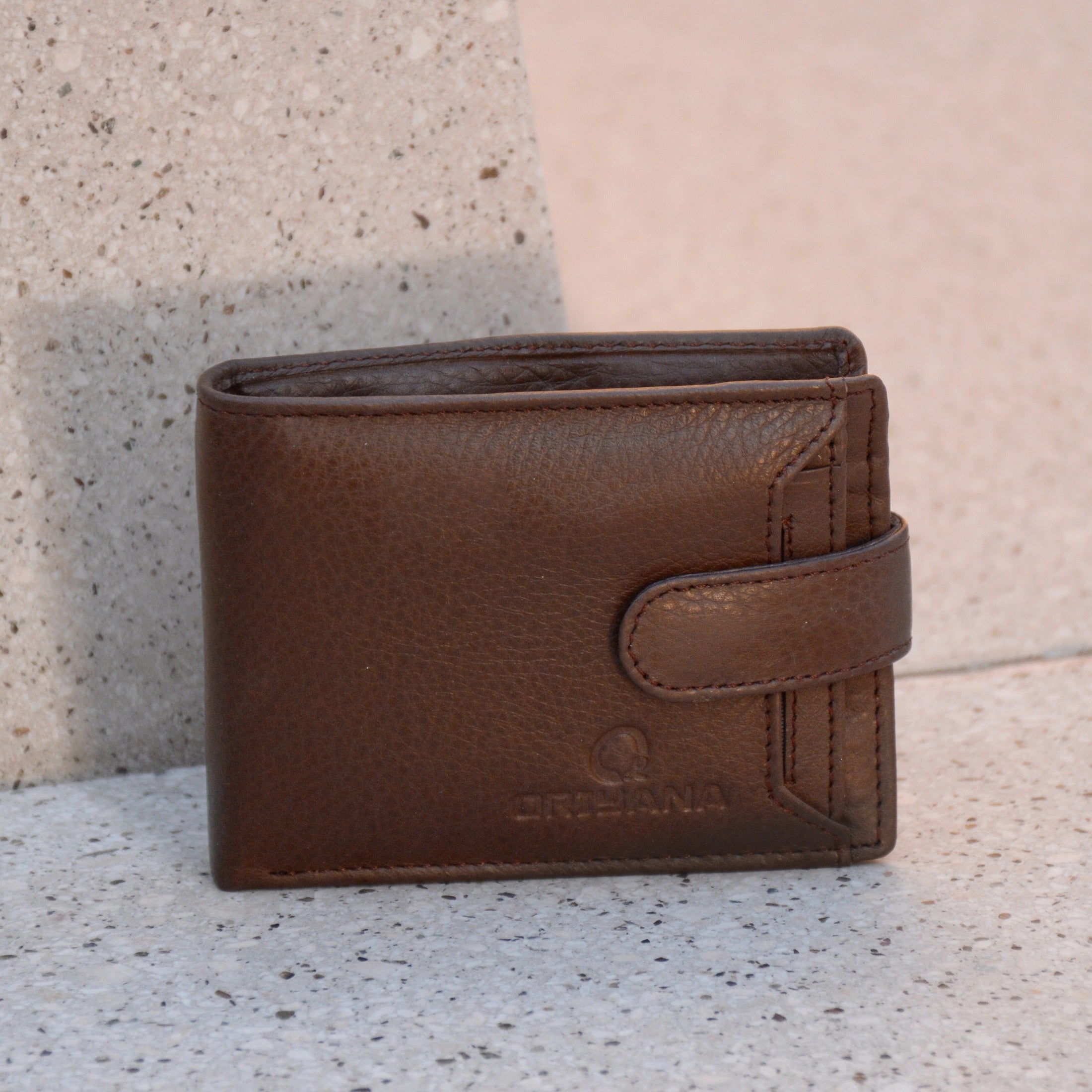 Men's Genuine Leather Wallet | 2 Fold Button Wallet