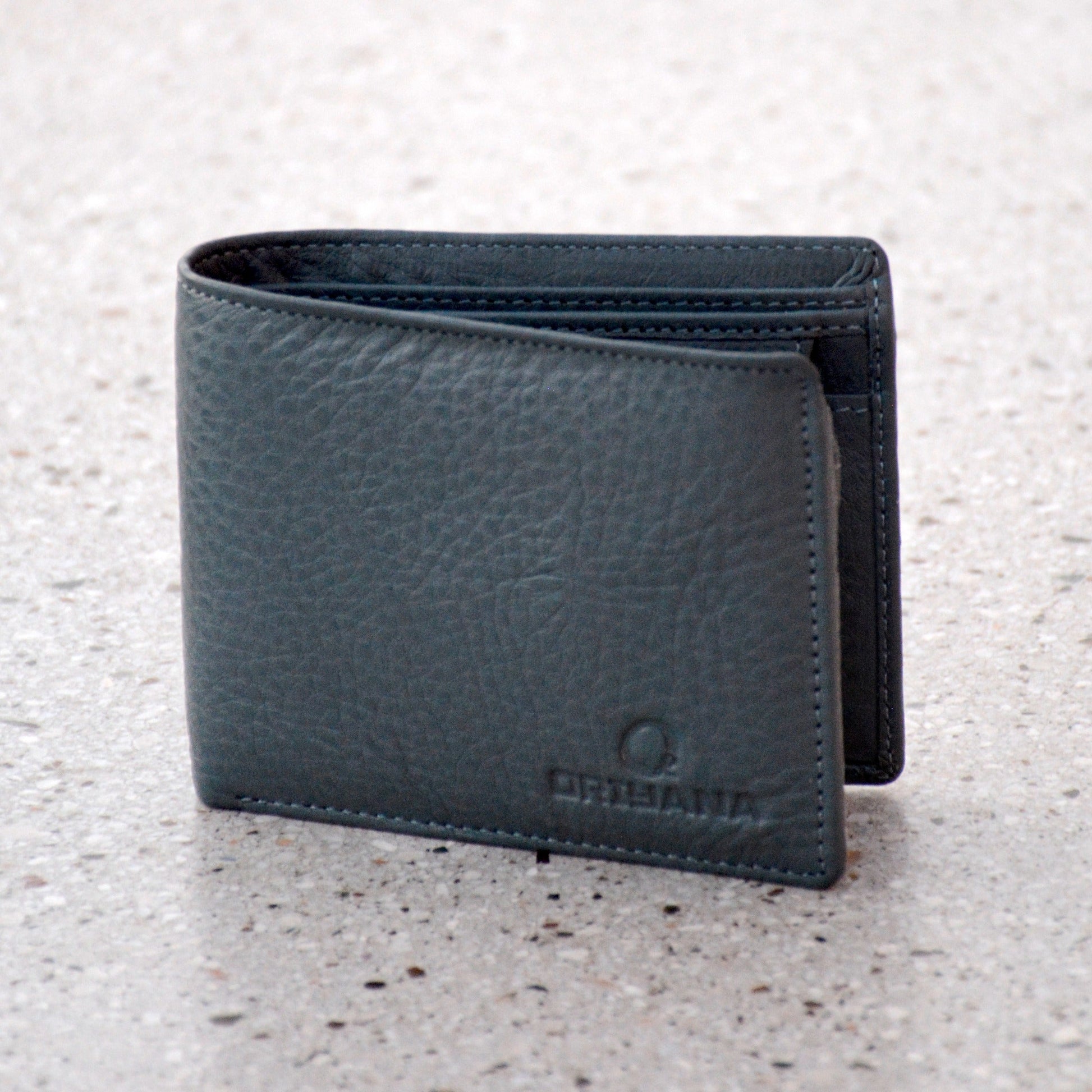 Oriyana Men's Genuine Leather Wallet | 2 Fold Wallet BLUE