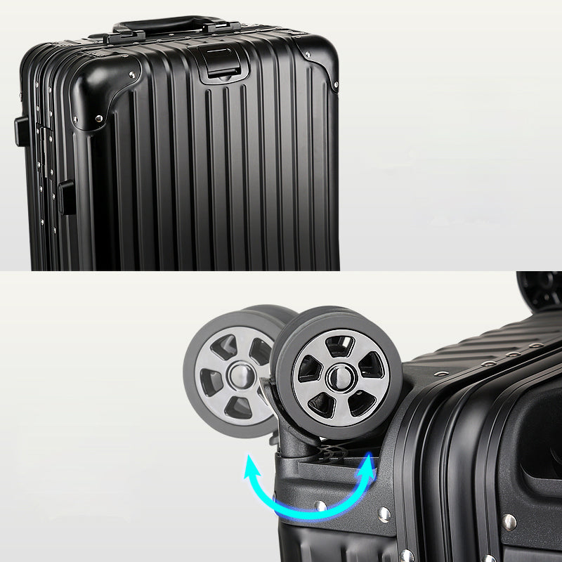 Aluminium Frame Hard Shell | Without Zipper Black Luggage | 20'' 24'' 28 inches  | 3 year warranty