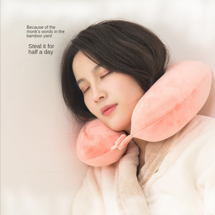 Memory Foam Neck Pillow U-Shaped | Super Soft Cute Neck Rest Cushion