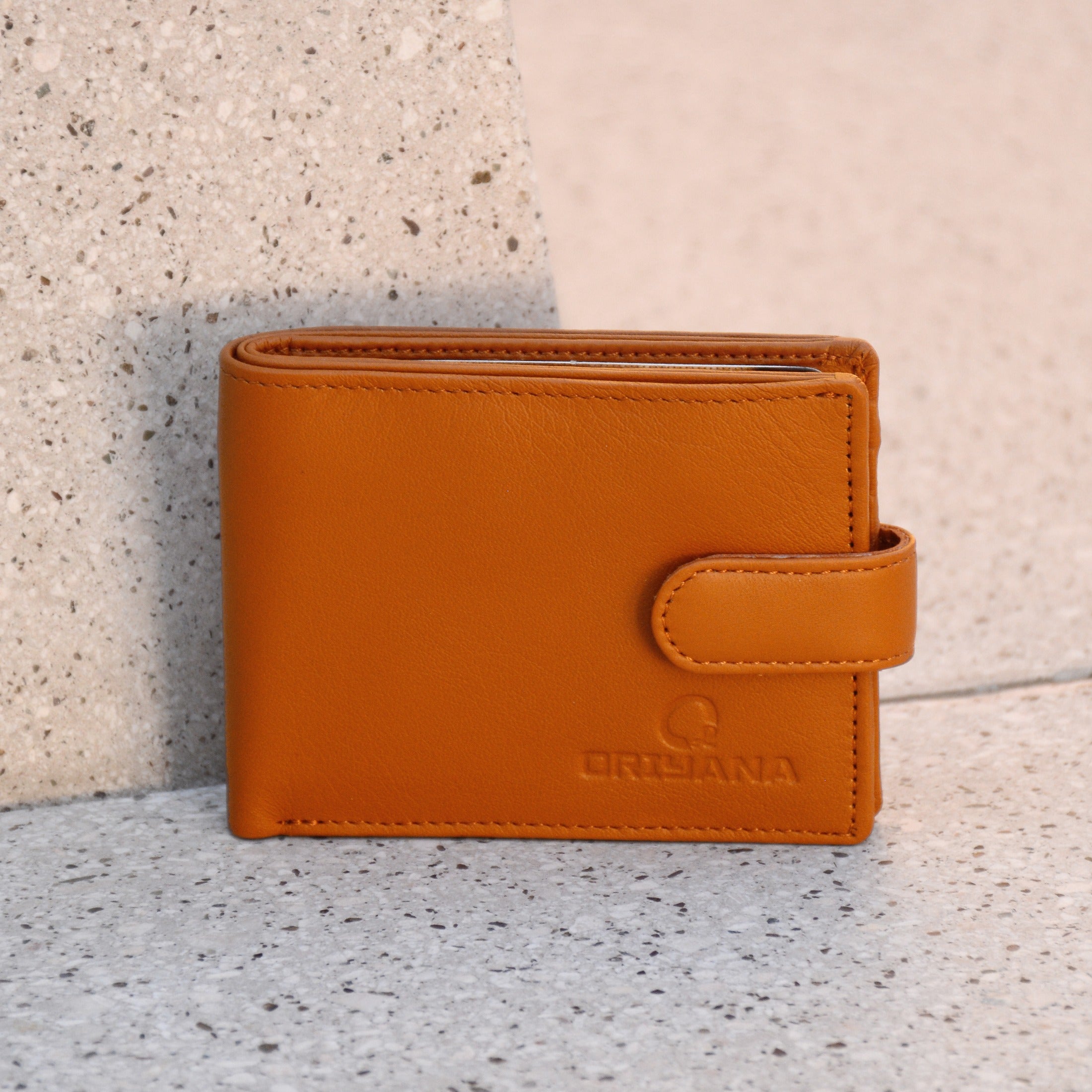 Men's Genuine Leather Wallet | 2 Fold Button Wallet