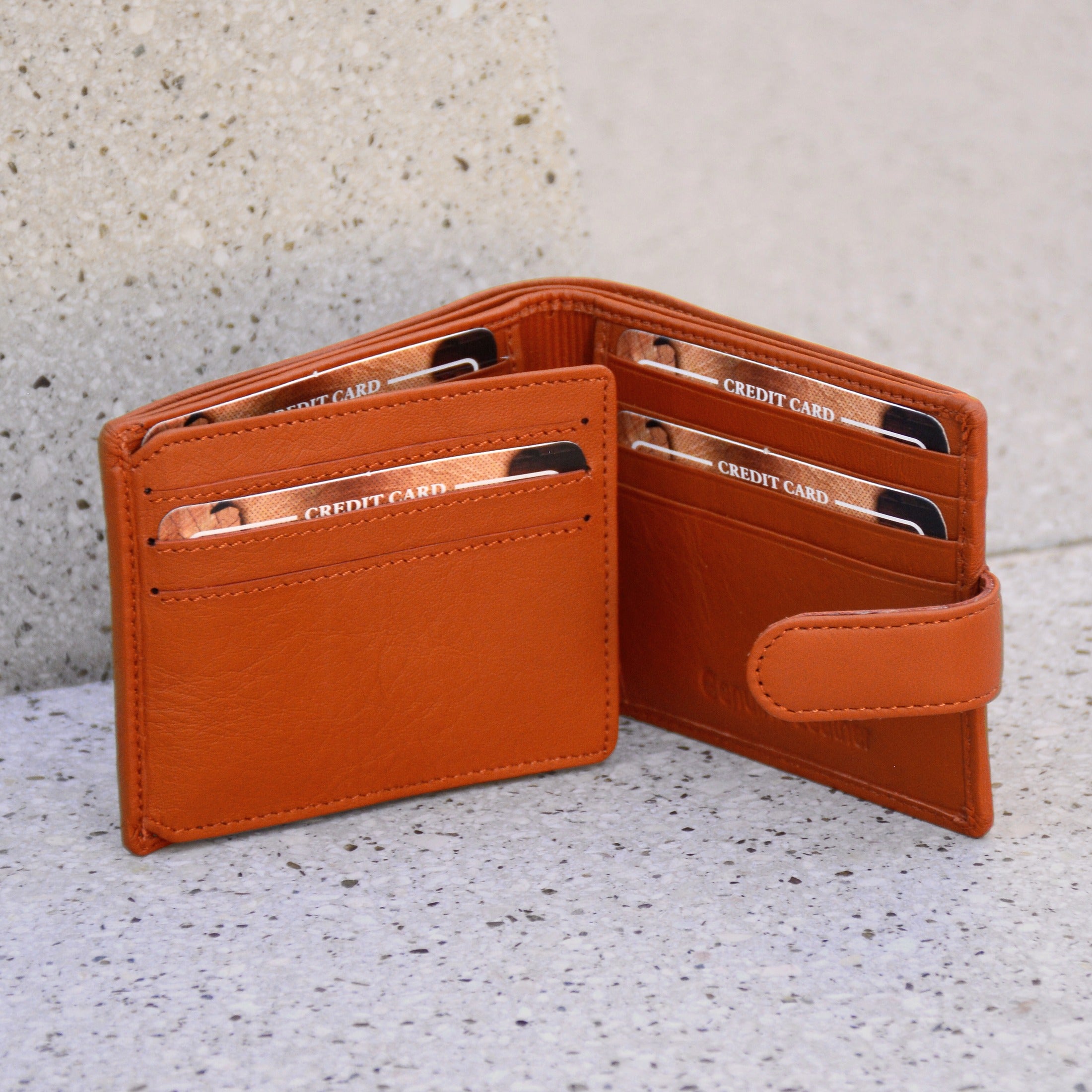 Men's Genuine Leather Wallet | 2 Fold Button Wallet