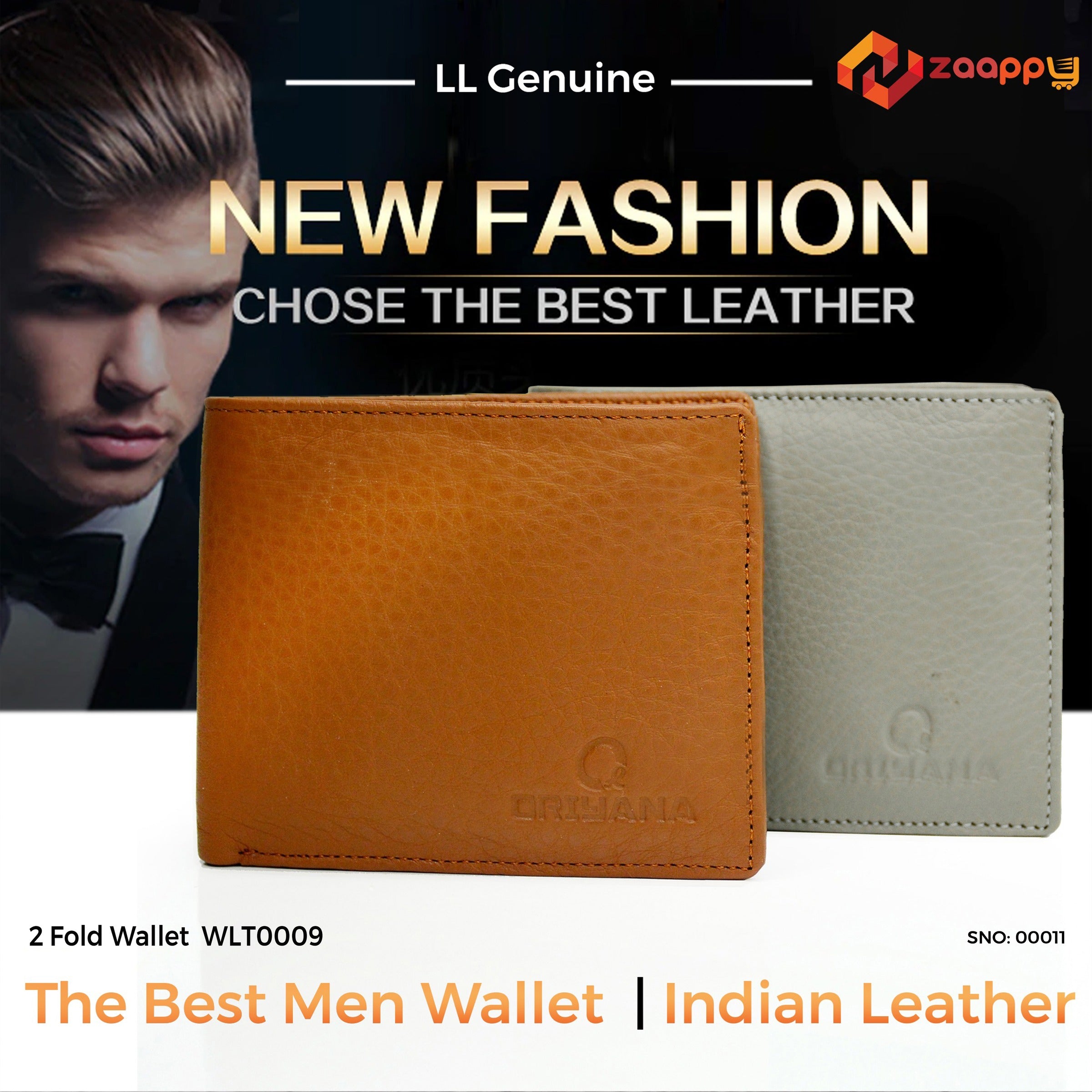 Oriyana Men's Genuine Leather Wallet | 2 Fold Wallet