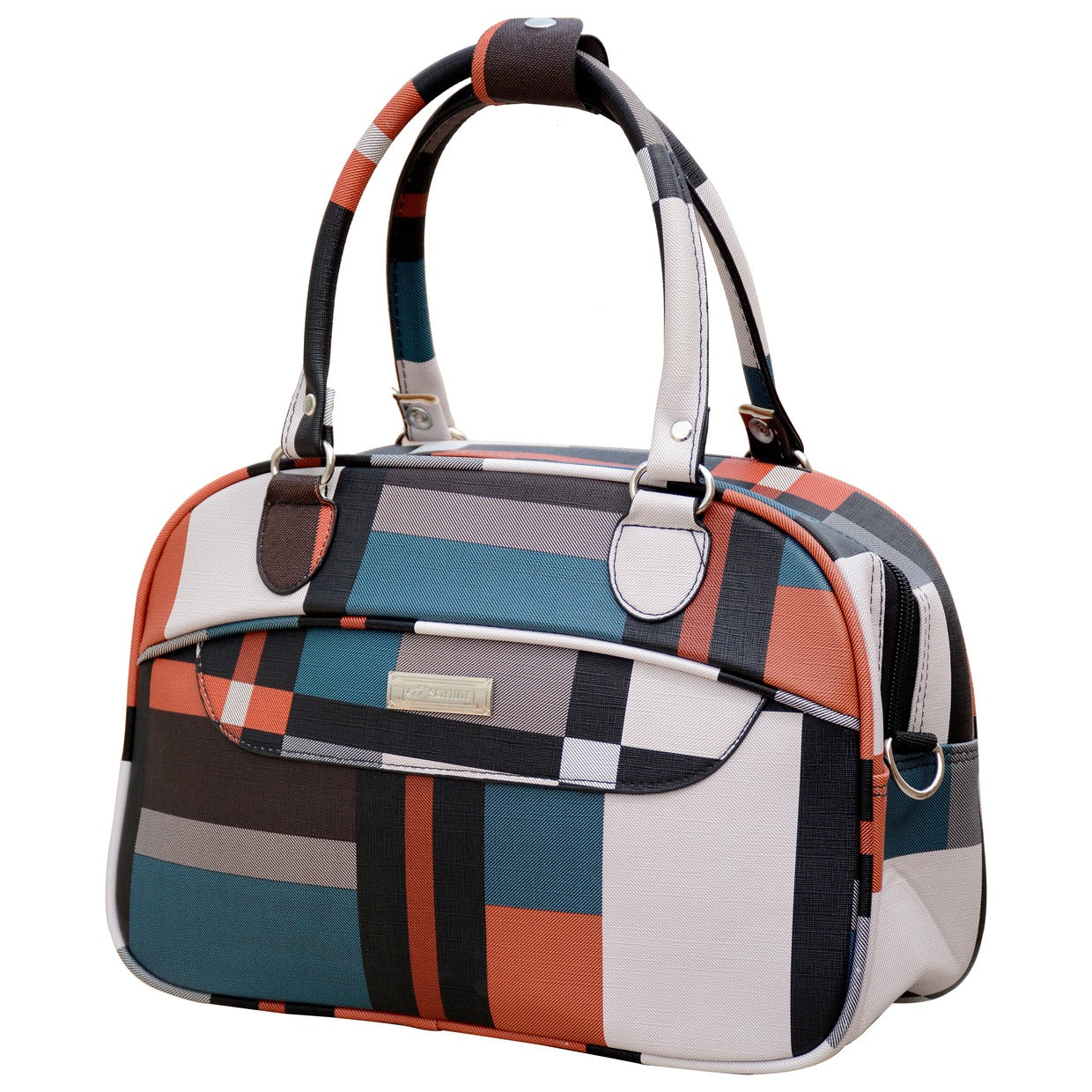4 Piece Full Set 7" 20" 24" 28 Inches PU Check Type Luggage Lightweight Soft Material Beauty Case Zaappy.com