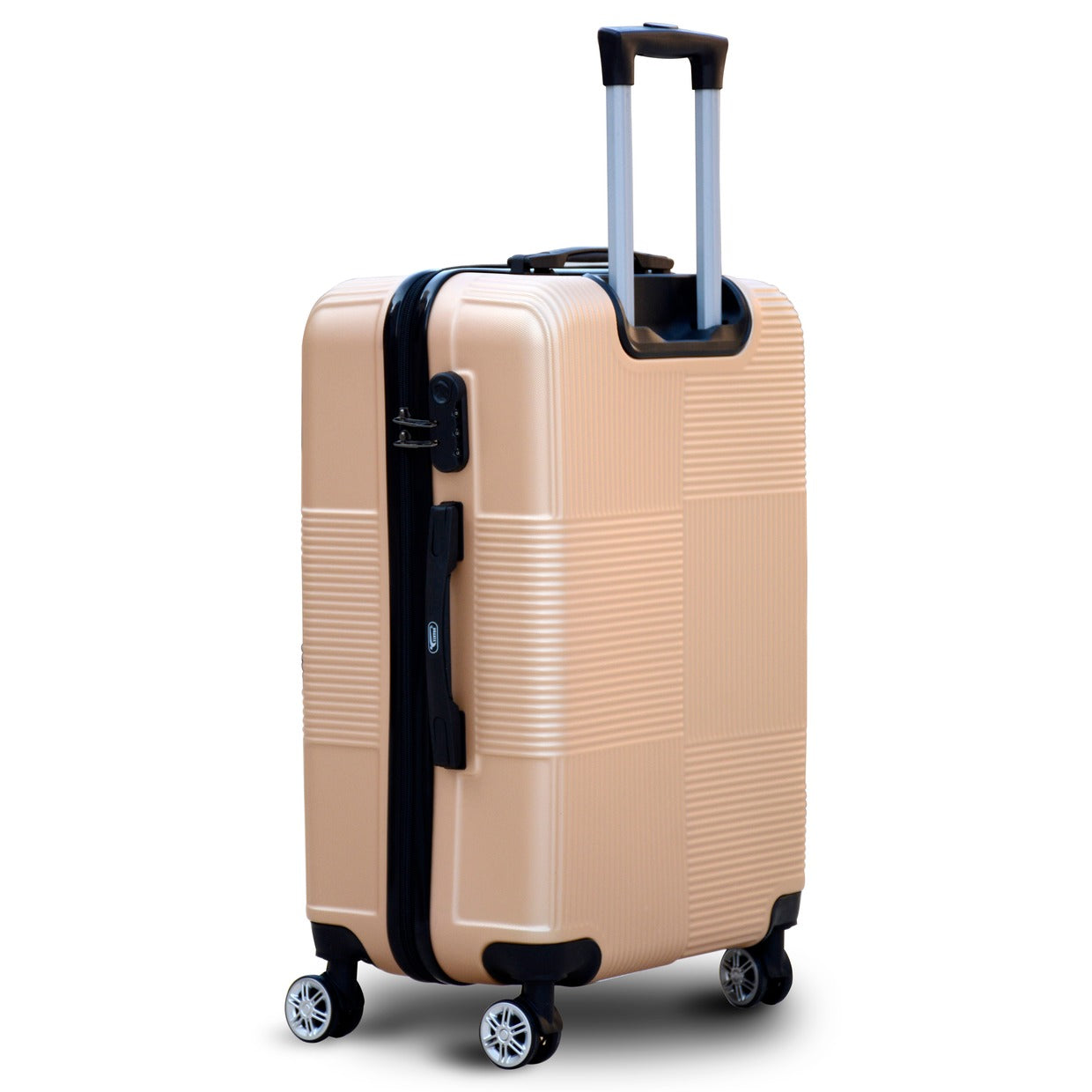 3 Pcs Full Set  20” 24” 28 inches Yinton Square Gold Lightweight ABS Luggage | Hard Case Trolley bag