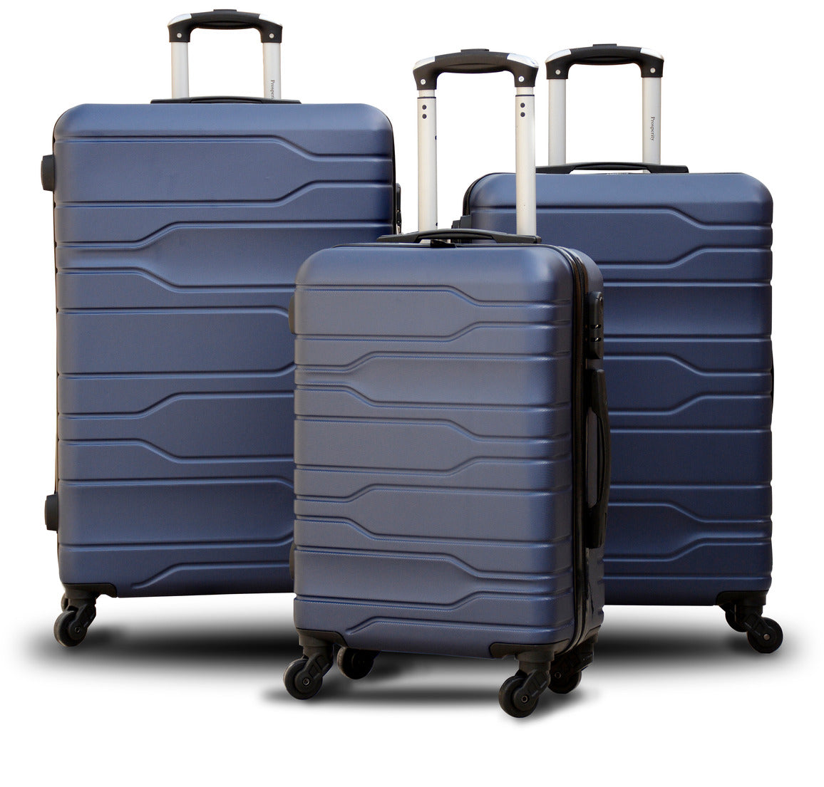3 Pcs Full Set 20" 24" 28 Inch Blue Prosperity 4 Wheel Lightweight ABS Luggage zaappy uae