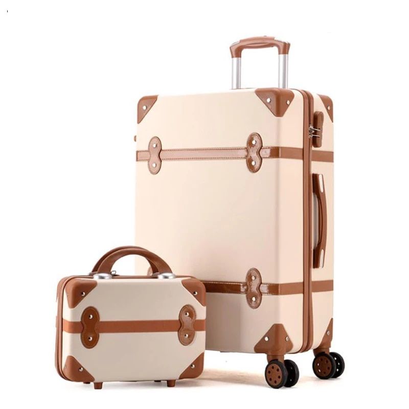 Corner Guard White Lightweight ABS 20 Kg Luggage Bag + Beauty Case