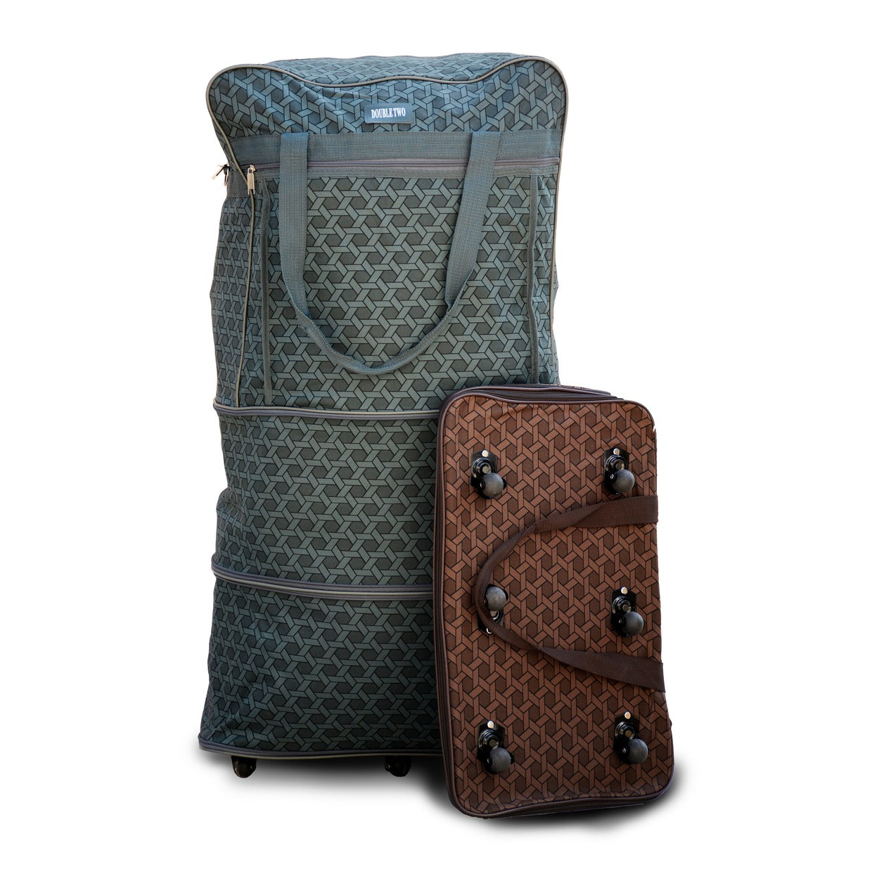Travel Check Type 6 Wheel Foldable Storage Bag | Check Type Foldable Storage Bag Zaappy