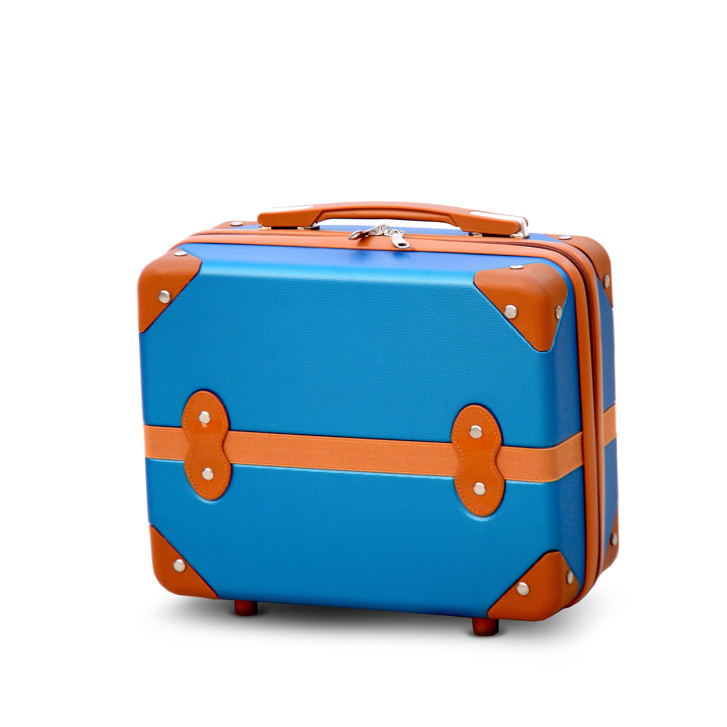 4 Pcs Set 7” 20” 24” 28 Inches Blue Corner Guard Lightweight ABS Luggage Bag With Spinner Wheel