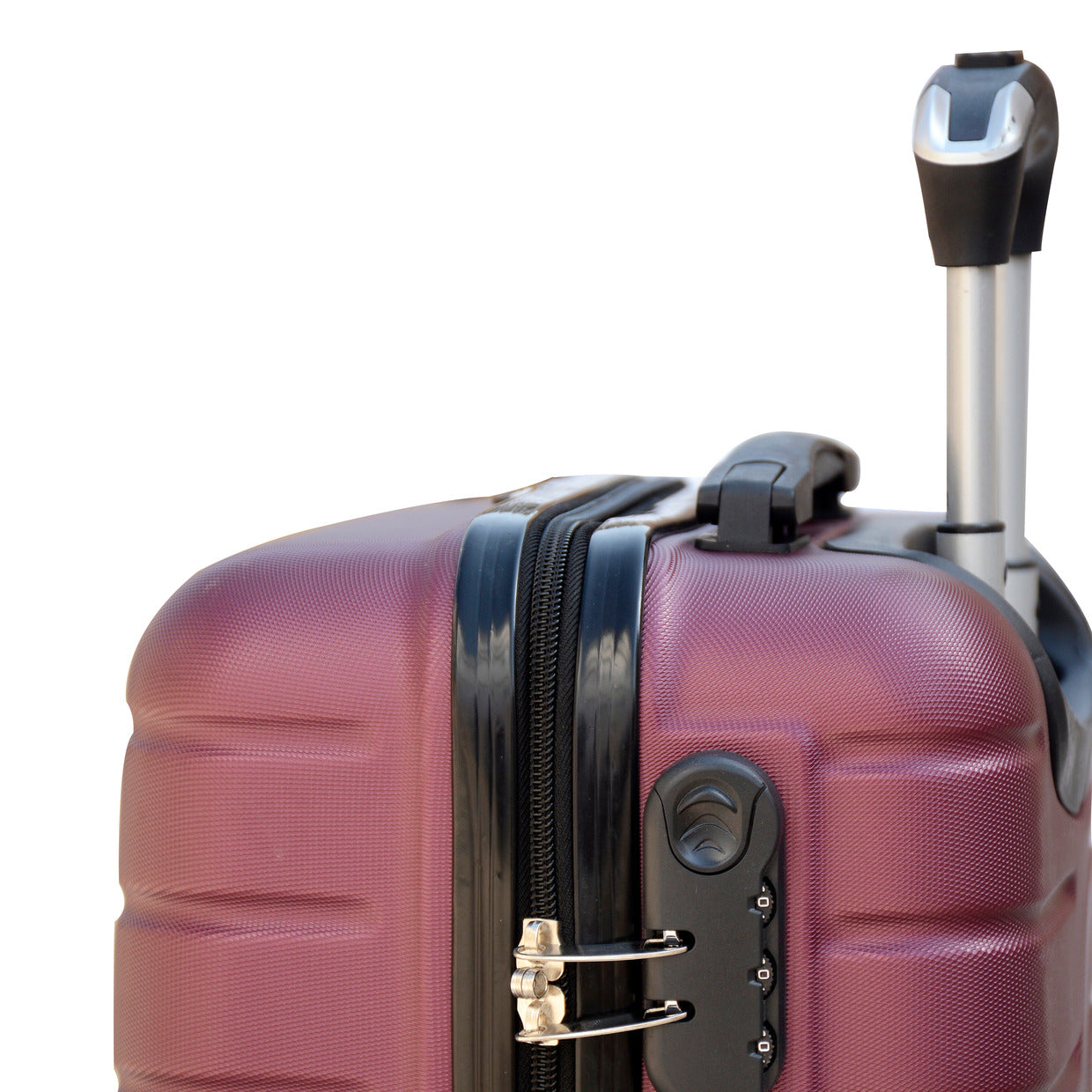 3 Pcs Full Set Maroon Colour Four Wheel Prosperity Lightweight ABS Luggage | Hard case Trolley Bag | 2 Year Warranty