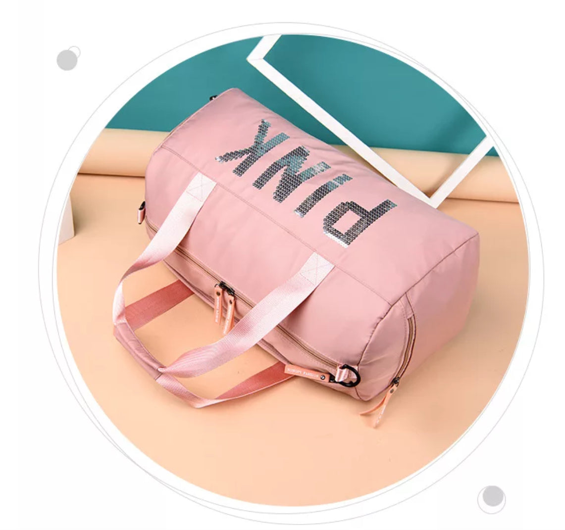 Pink Duffel Bag | Fitness Shoulder Bag For Women