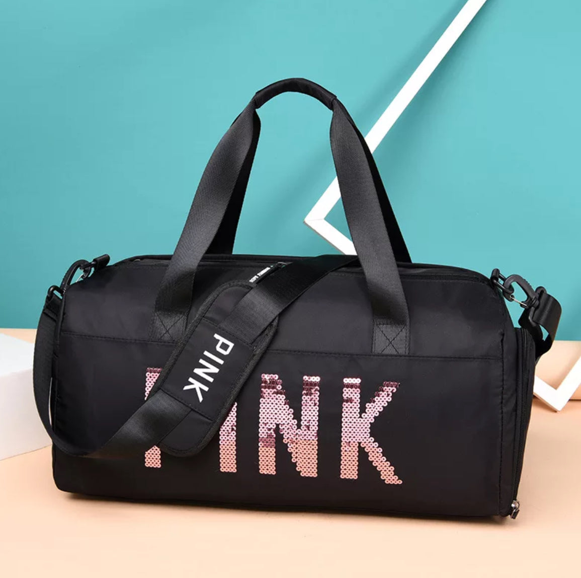 Pink Duffel Bag | Fitness Shoulder Bag For Women