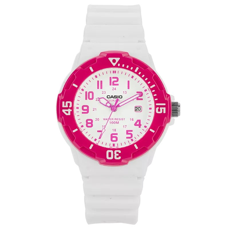 Casio Analog Watch Rose & White For women | LRW-200H-4B | CWG01RO Zaappy