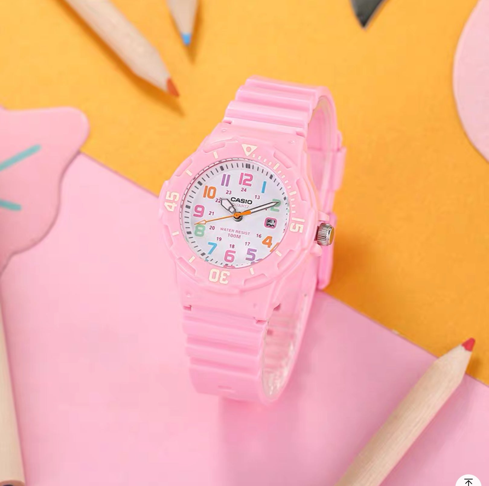 Casio Analogue Stylish Watch Rose & White  | G08