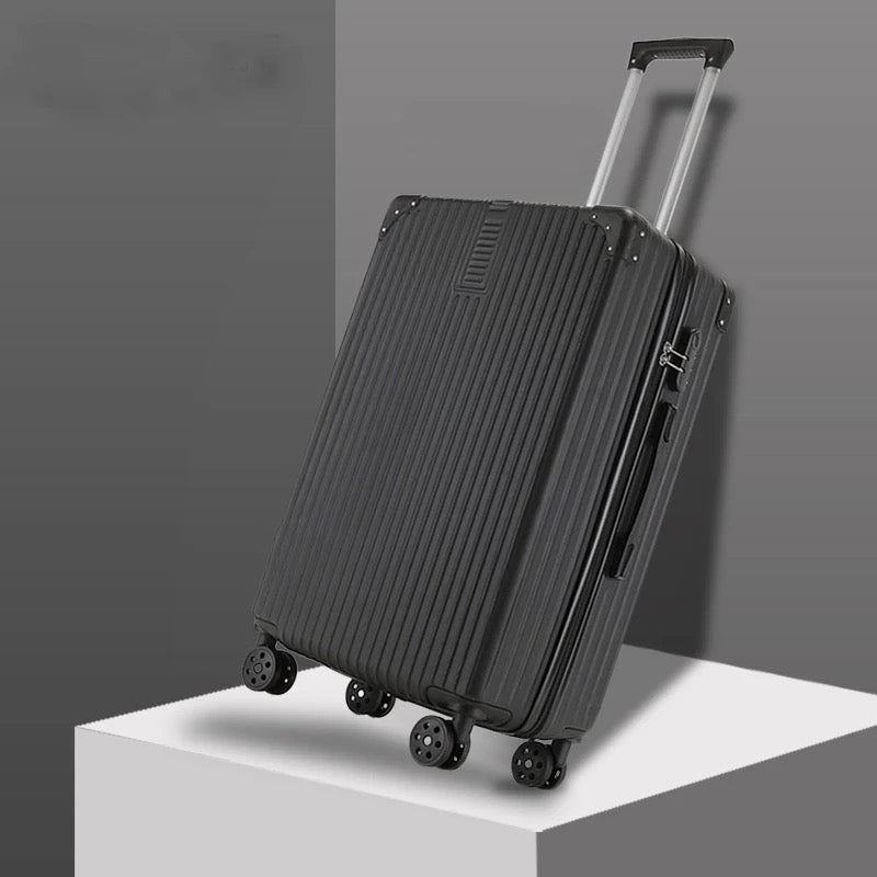 3 Piece Set 20" 24" 28 Inches Black Colour Aluminium Framed Hard Shell Without Zipper TSA Spinner Wheel Luggage | 2 Year Warranty