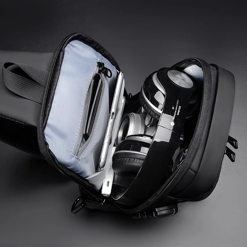 Anti Theft USB Shoulder Bag For Men | Adventure Bag