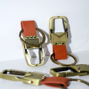 Clip Type Leather Key Chain