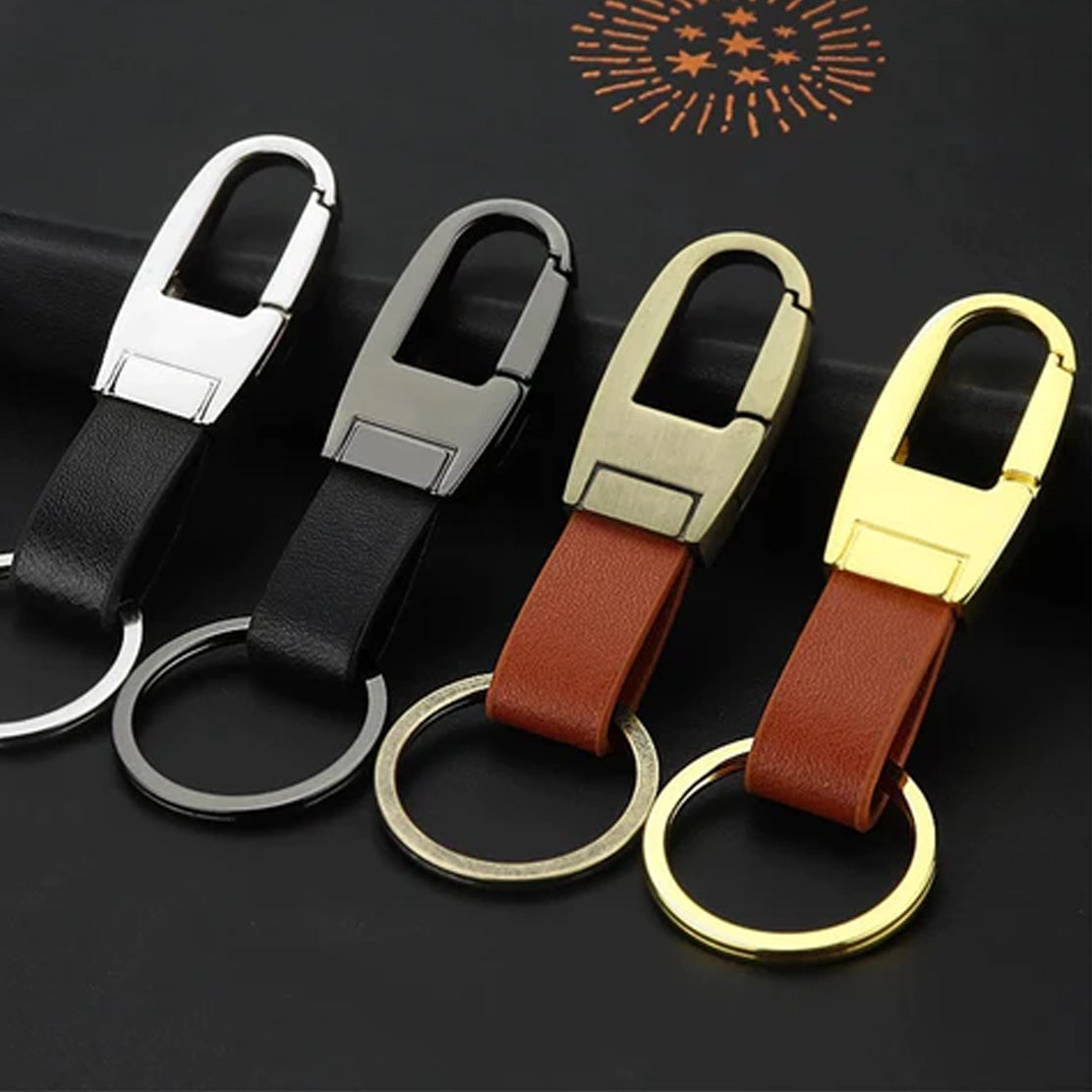 Clip Type Leather Key Chain