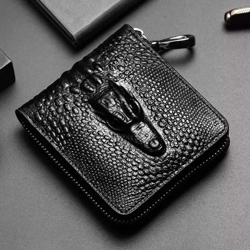 Multi Functional Small Men's Wallet - Men's 2 Fold Zipper Wallet H-08511 Zaappy