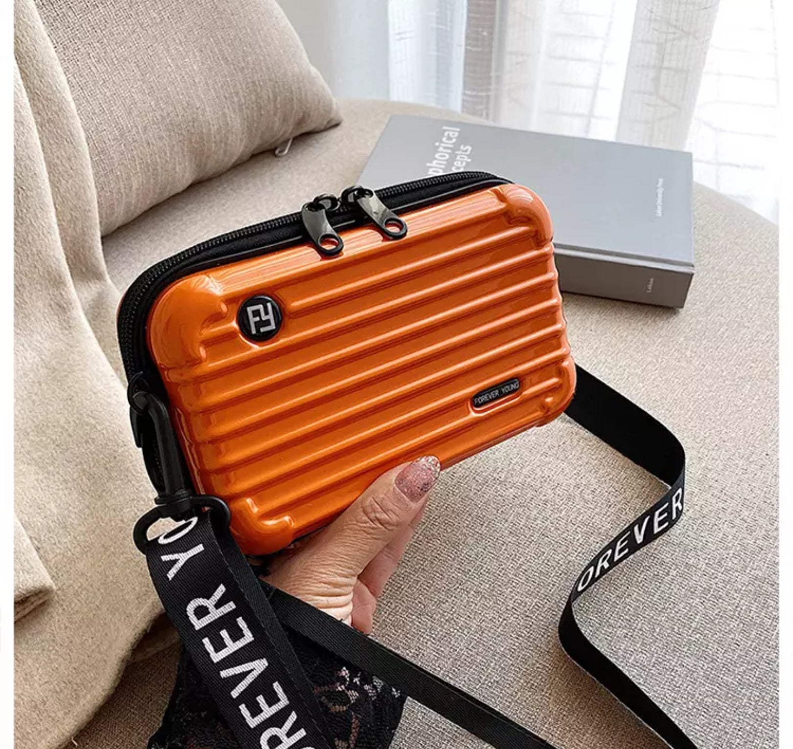  best quality mini shoulder bag pvc striped  women, mini luggage strip handbag, mini shoulder bag online shopping zaappy, appy online shopping mini shoulder bag cross body bag, mini crossbody bag women low price dubai, mini sling waterproof bag bags, best bags in dubai, shoulder side bag zapy