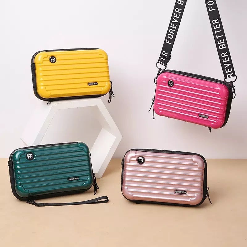 Women Clutch Small PVC Shoulder Bag | Mini Luggage Strip Model-2