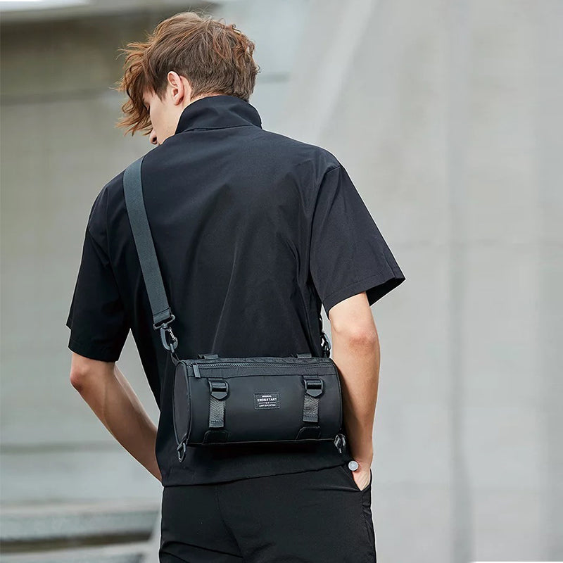 Men's Crossbody Travel Mini Bag | Cylinder Trunkey Bag