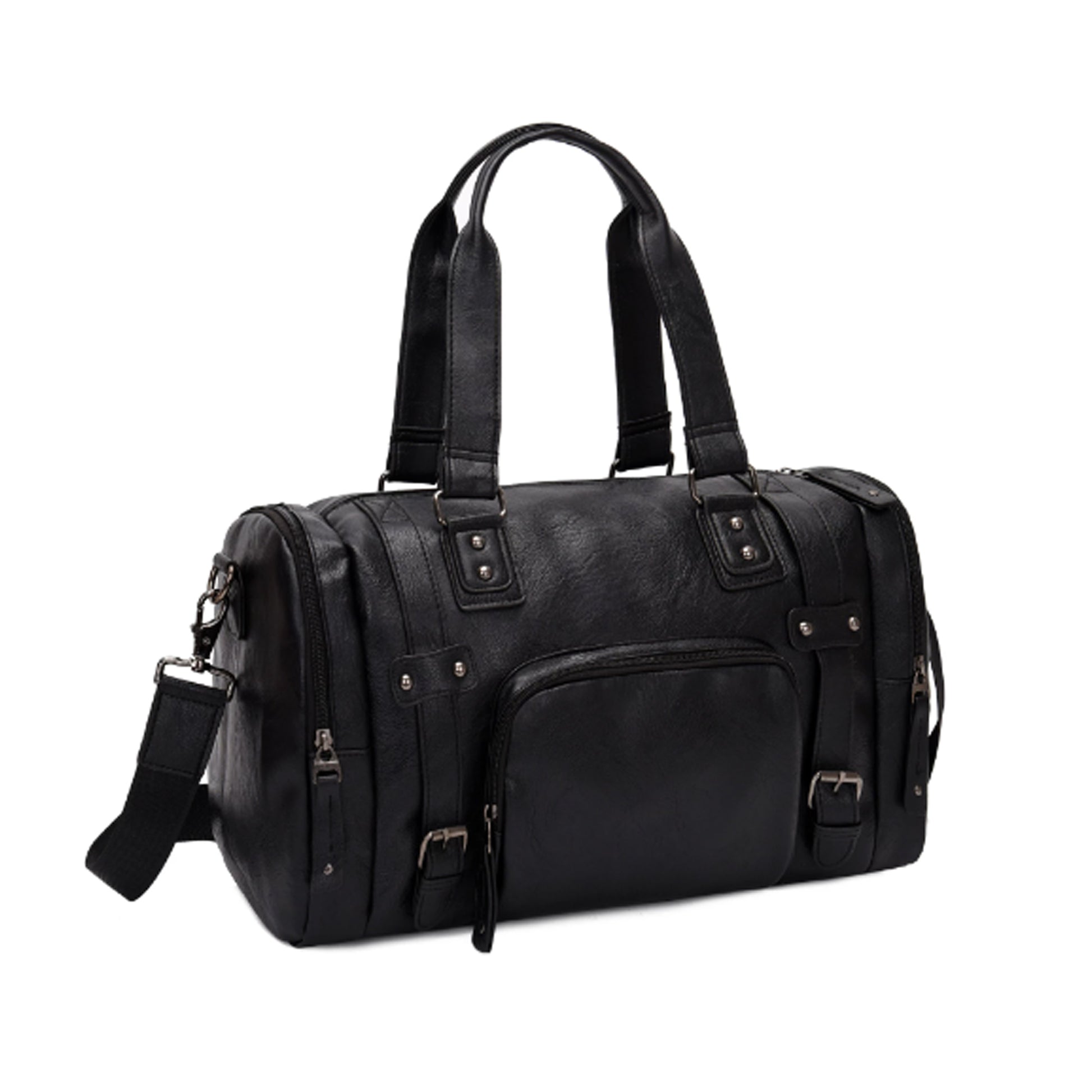 Luxury Men Durable Zipper Luggage Bag | LL PU Leather Travel Duffle Bag Zaappy