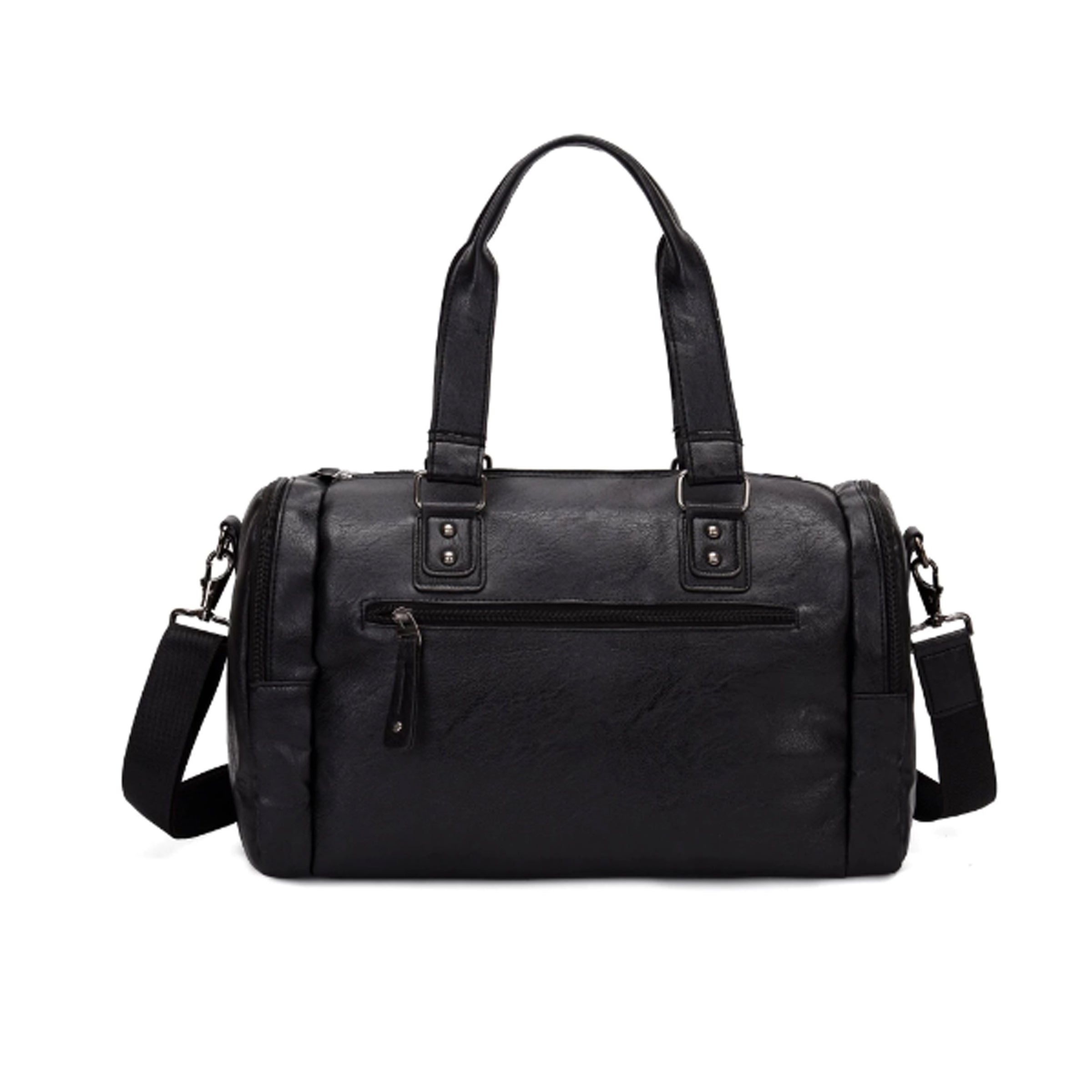 Luxury Men Durable Zipper Luggage Bag | LL PU Travel Duffle Leather Bag