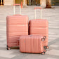 Lightweight PP Luggage Light Pink Color | Hard case trolley bag | 3 Pcs set 20” 24” 28” inches | 3 years warranty