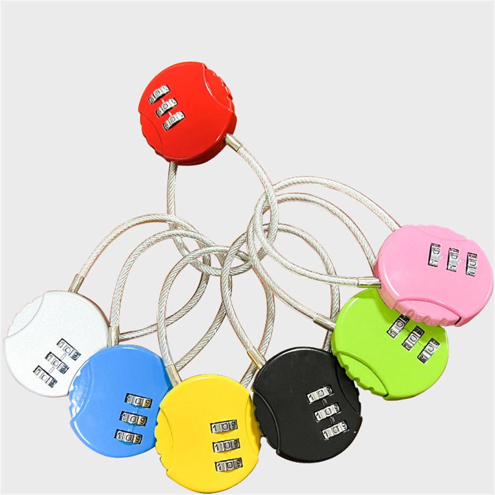 3 Digit Combination Cable Lock for Travel Luggage