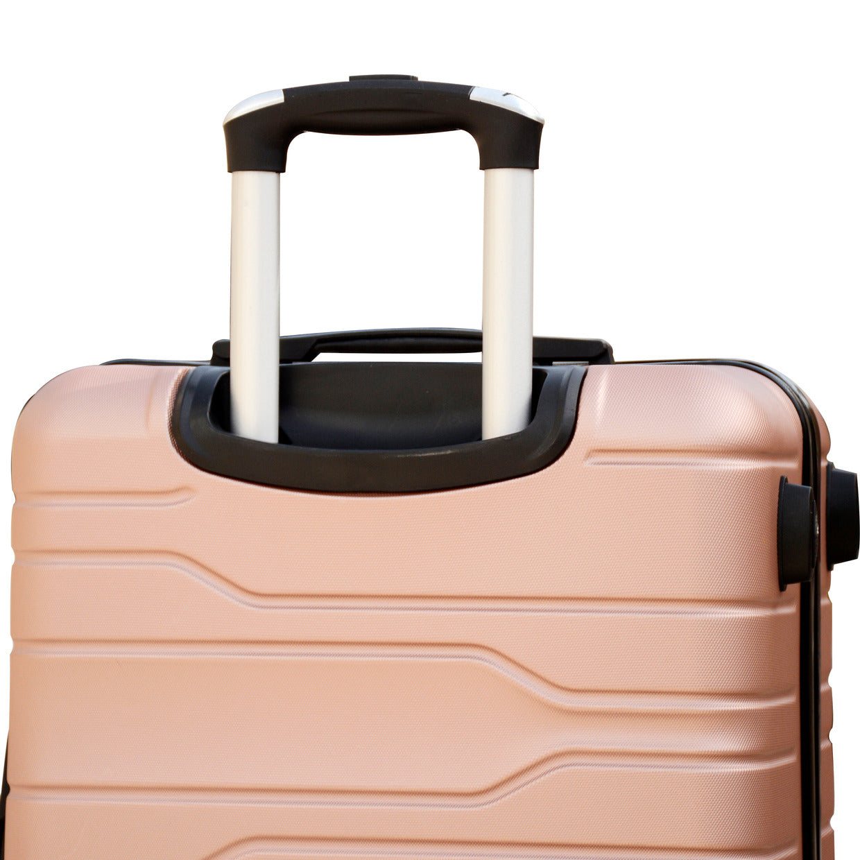 3 Pcs Full Set 20” 24” 28 Inches Rose Gold Colour Prosperity ABS Lightweight Luggage Bag  With Spinner Wheel