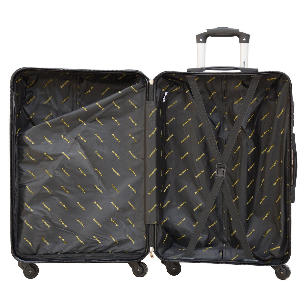  Rose Gold Colour Prosperity ABS Lightweight Luggage Bag With Spinner Wheel Zaappy