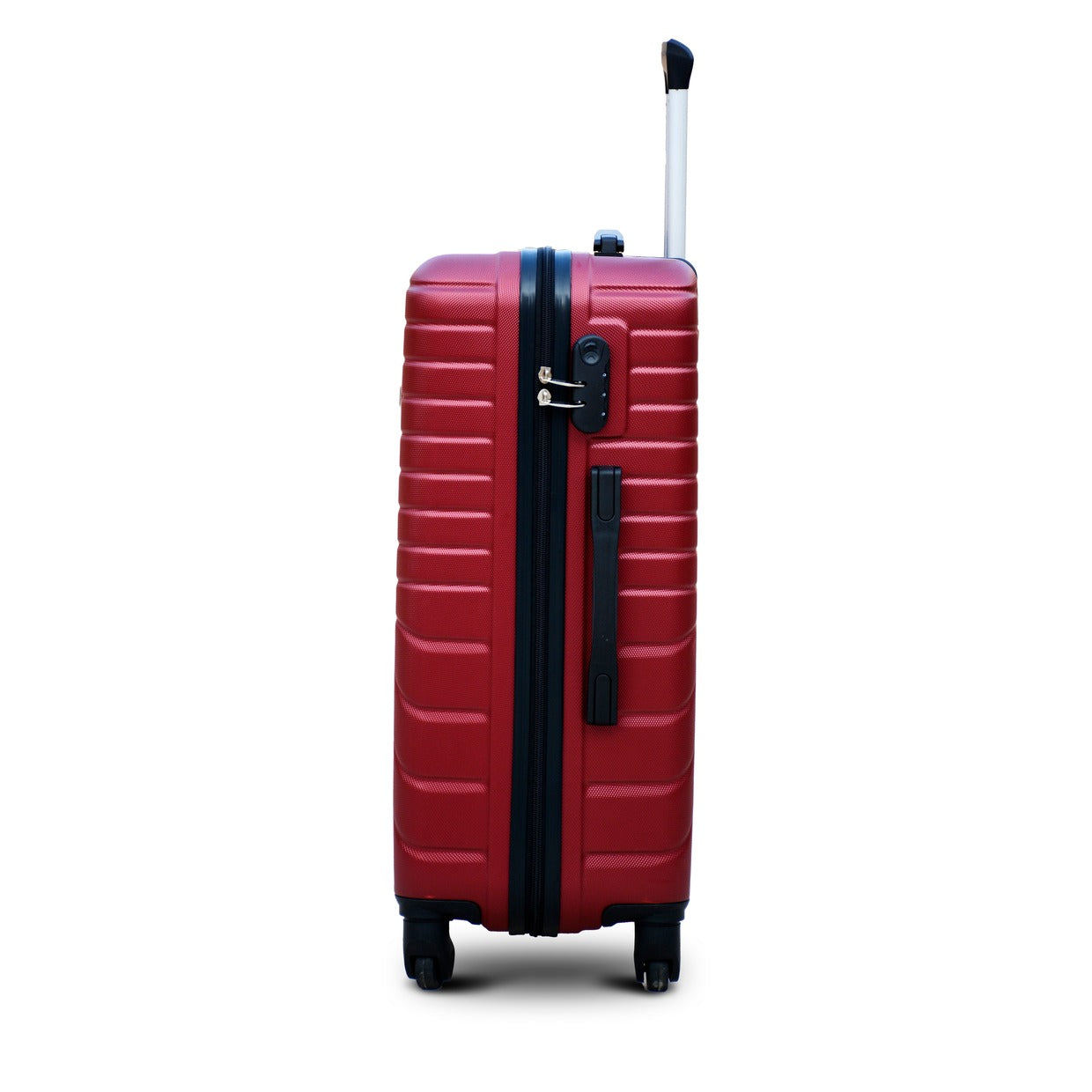 3 Pcs Set  20” 24” 28 Inches Red Colour Lightweight ABS Luggage Hard Case Trolley Bag zaappy UAE