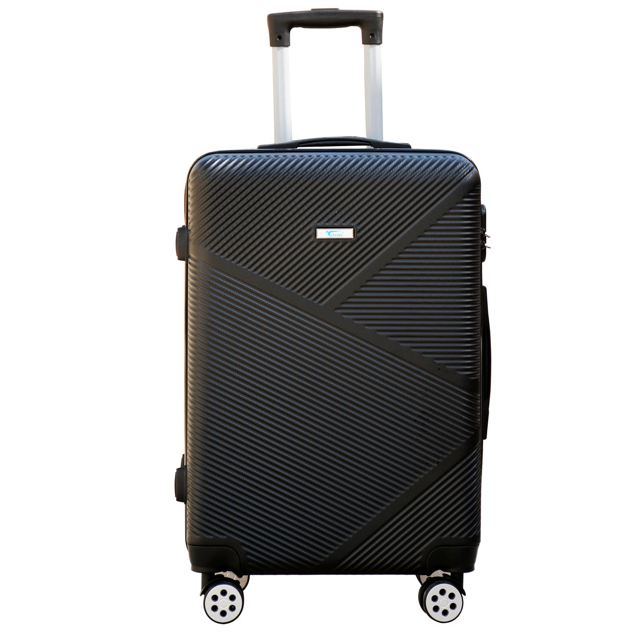 Black 4 Wheel ABS Luggage Yinton Cross Line | Carry On Baggage