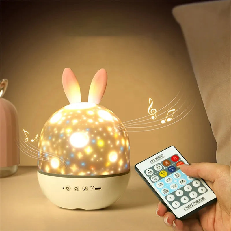 Galaxy Starry Sky Projector Night Lamp with Music for Kids | LED Night Light