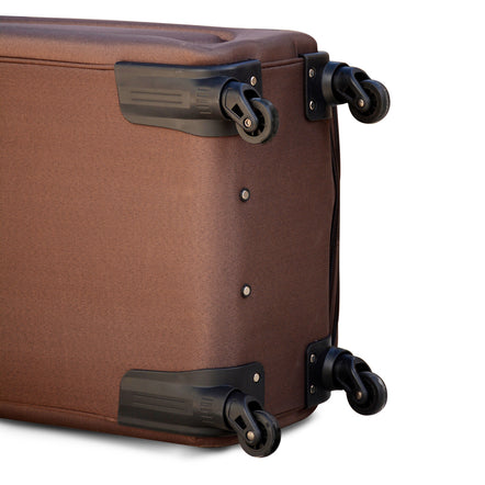 New ACE Best Coffee 4 Wheels Soft Material Lightweight Luggage | 4 Pcs Set 20, 24, 28 and 32 Inches