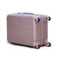 Lightweight ABS Luggage | Hard Case Trolley Bag | 4 Pcs Set 7” 20” 24” 28 Inches | Diamond Cut Rose Gold