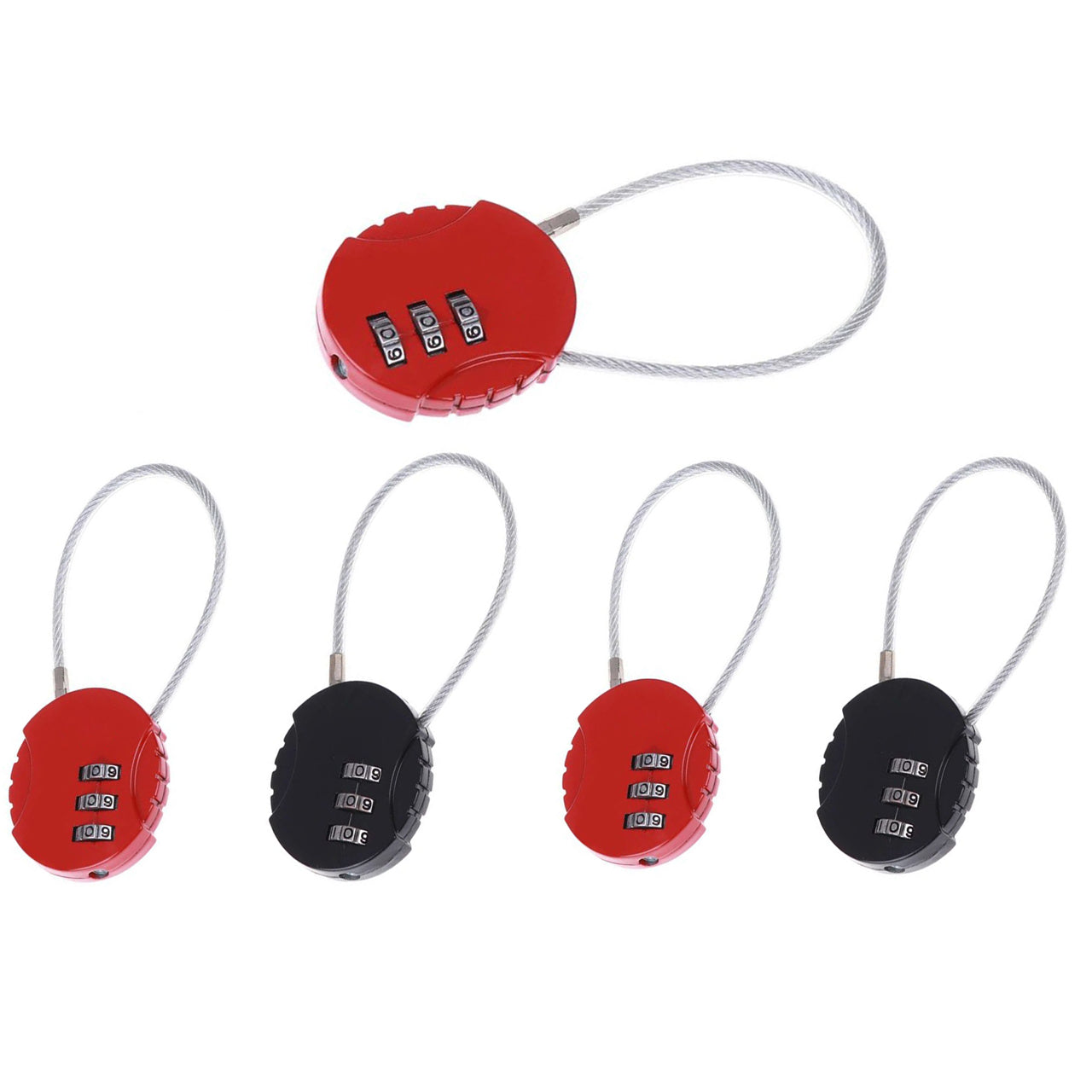 3 Digit Combination Cable Lock for Travel Luggage