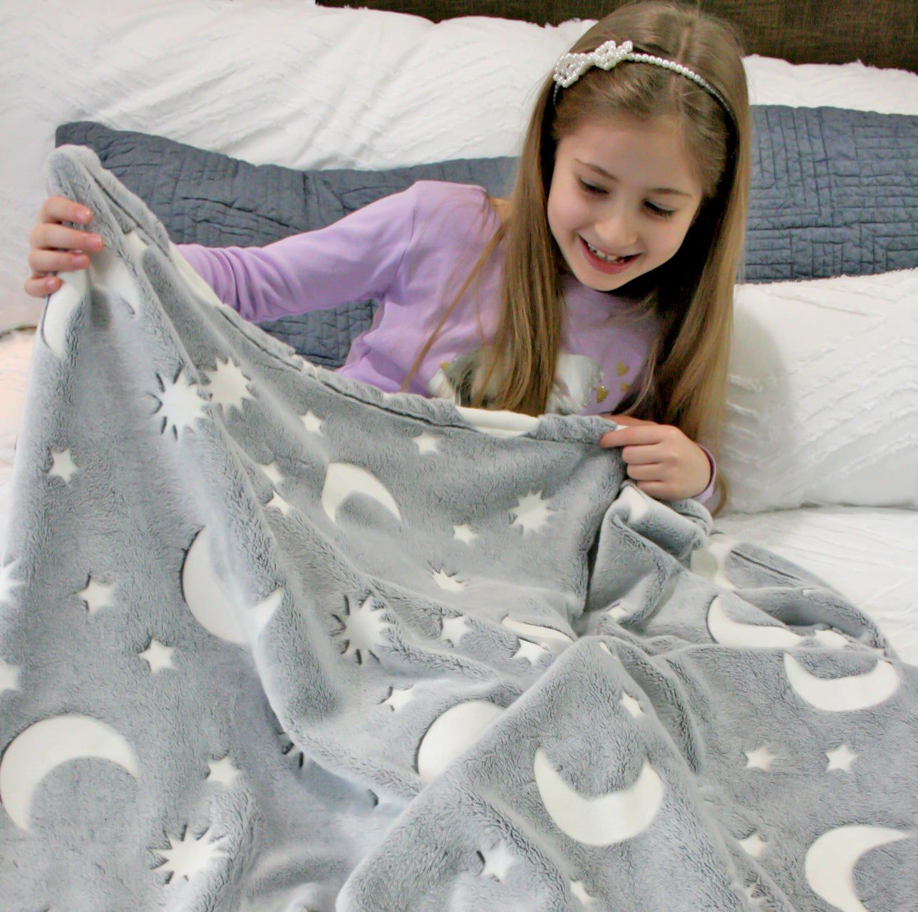 Glow in Dark Luminous Flannel Blanket For Kids | Feather Touch Magic Blanket Zaappy