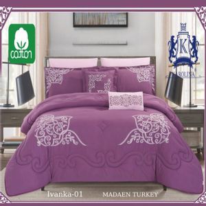 10 Piece Comforter Bedding With Sheet and Decorative Pillow Shams | Made in Turkey Ivanka - 01