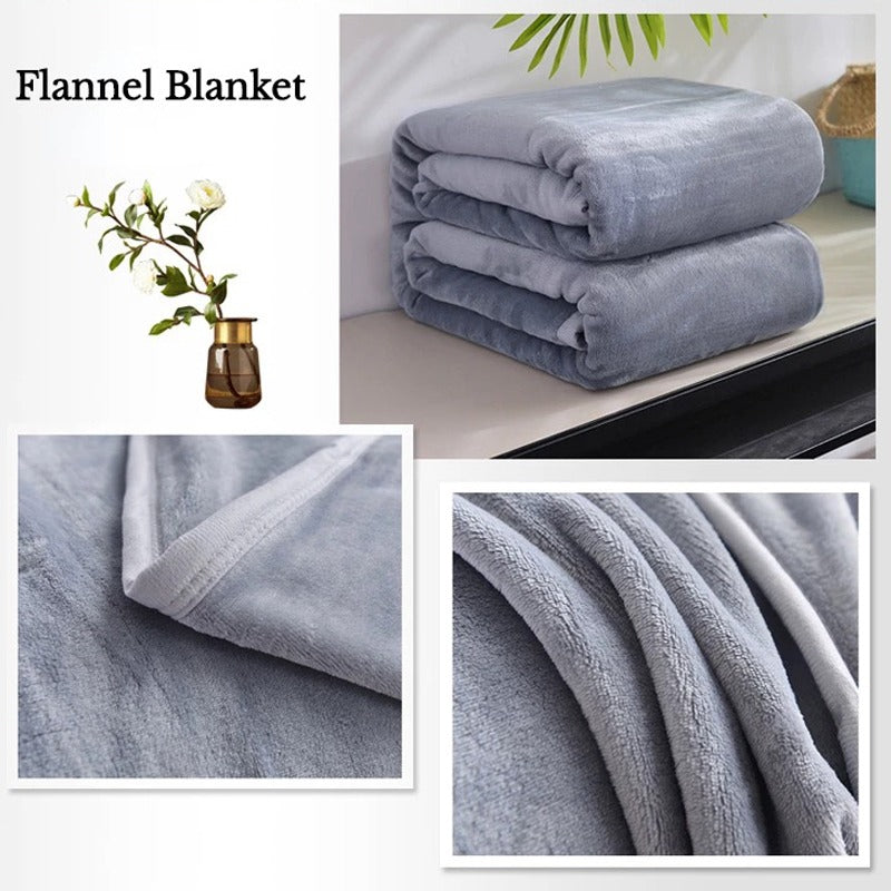 Marbella Plain Double Blanket King Size | Marbella Flannel Blanket