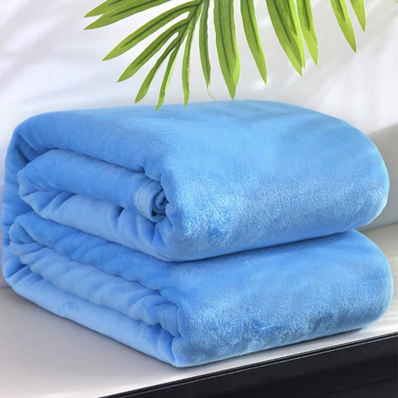 Marbella Plain Double Blanket King Size | Marbella Flannel Blanket