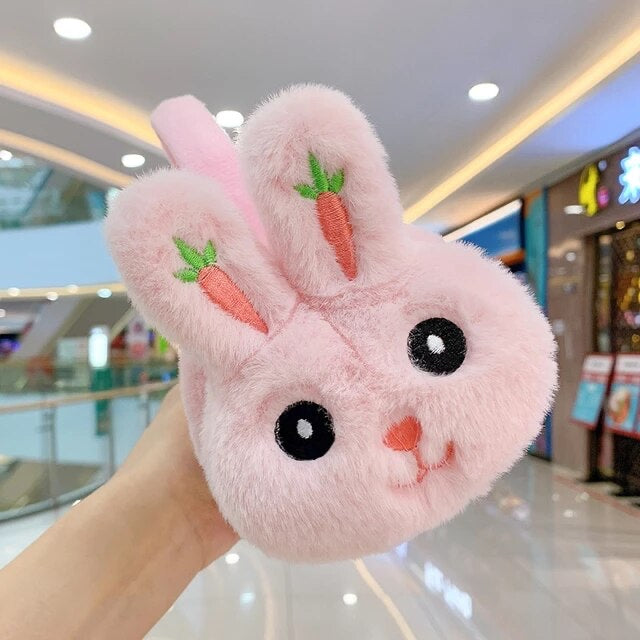 Buy 2 Get 1 Free | Cute Rabbit Adjustable Warm Plush Headphones Kids Earmuffs