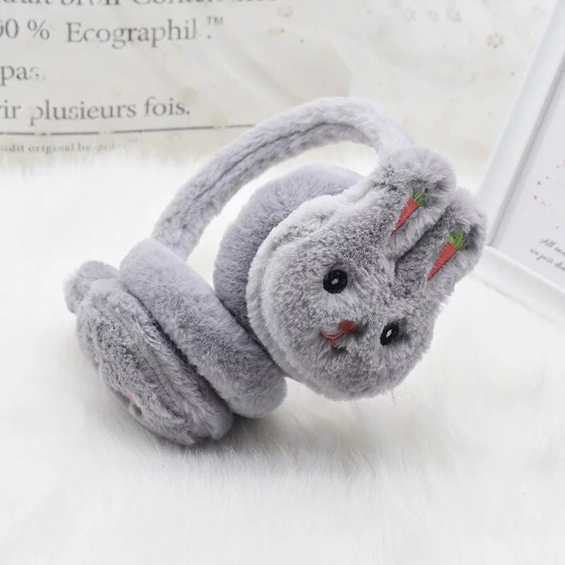 Buy 2 Get 1 Free | Cute Rabbit Adjustable Warm Plush Headphones Kids Earmuffs