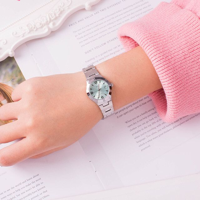 Order Casio Women Silver Analog Metal Strap Watch | Zaappy – Zaappy.com